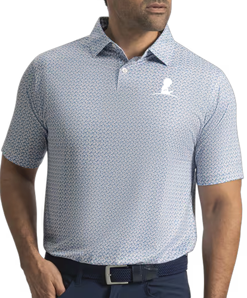 Primary image St. Jude Floral Mark Lisle Polo - Chambray